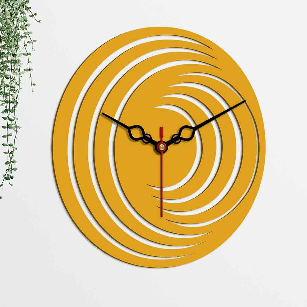 3D Shape Designer Wooden Wall Clock - Decor Mantra 
