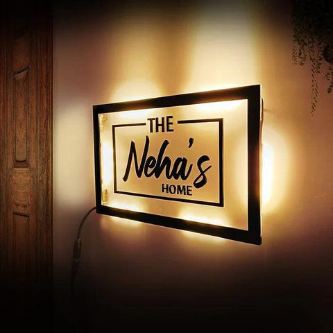 Designer Light Name Plate - Decor Mantra 