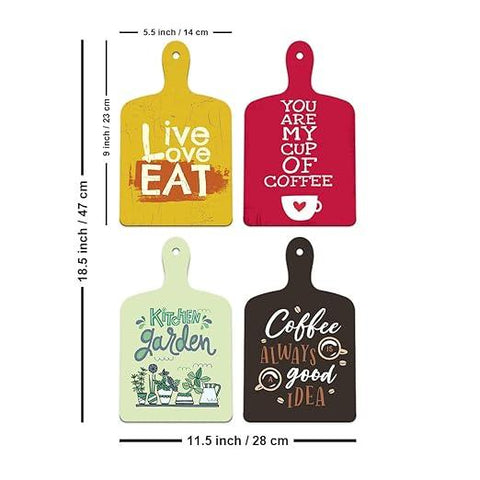Decorative Wall Art Mdf Wooden Wall Hanger For Living Room | Bedroom | Gifts | Wall Hangings For Home Decoration | Modern Decor Items | Artworks Wall (Wh 5605N), Set Of 5 (Multi 15) - Decor Mantra 