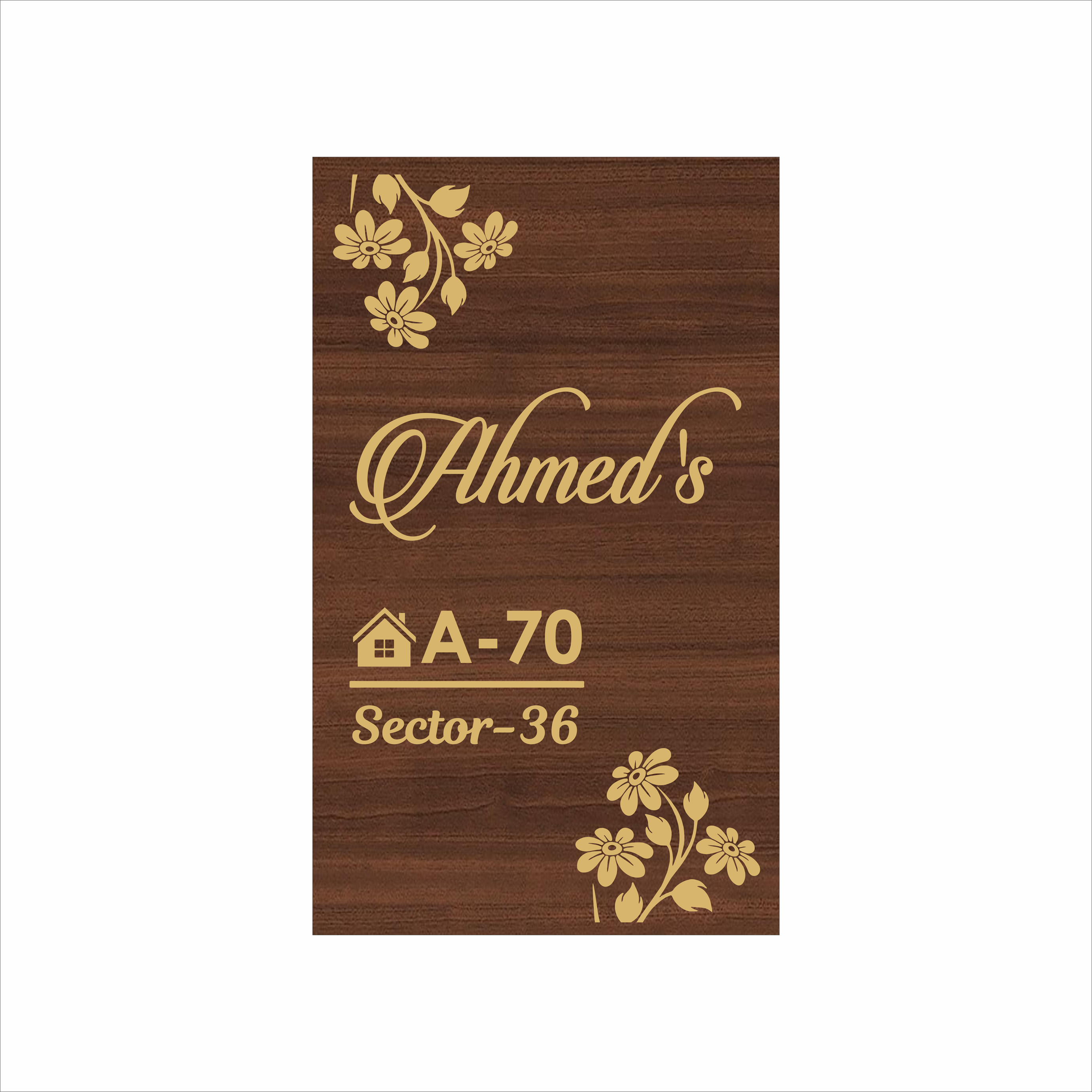 Elegant Acrylic Nameplate with Custom Design