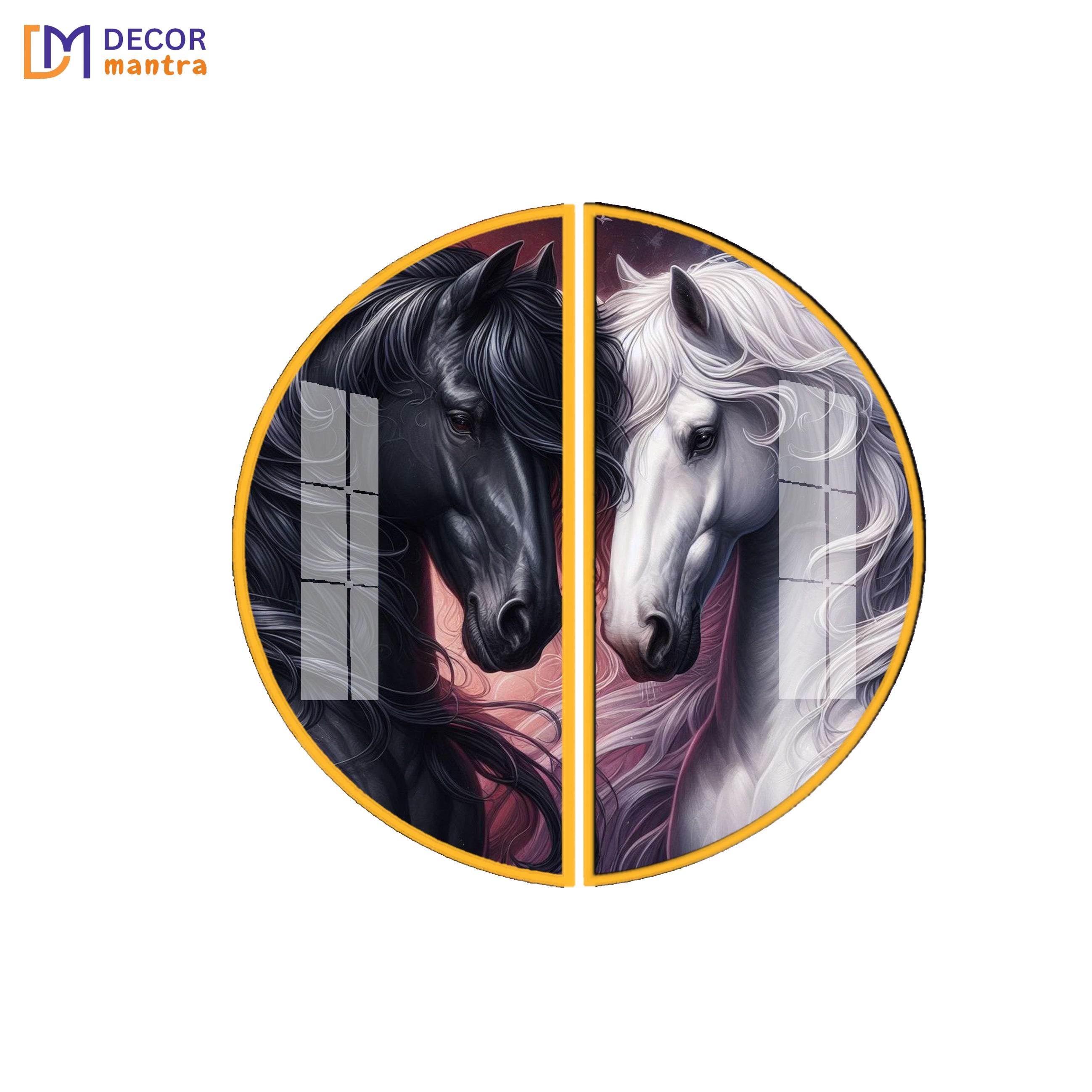 Yin and Yang: The Spirit of Horses Acrylic Premium Painting