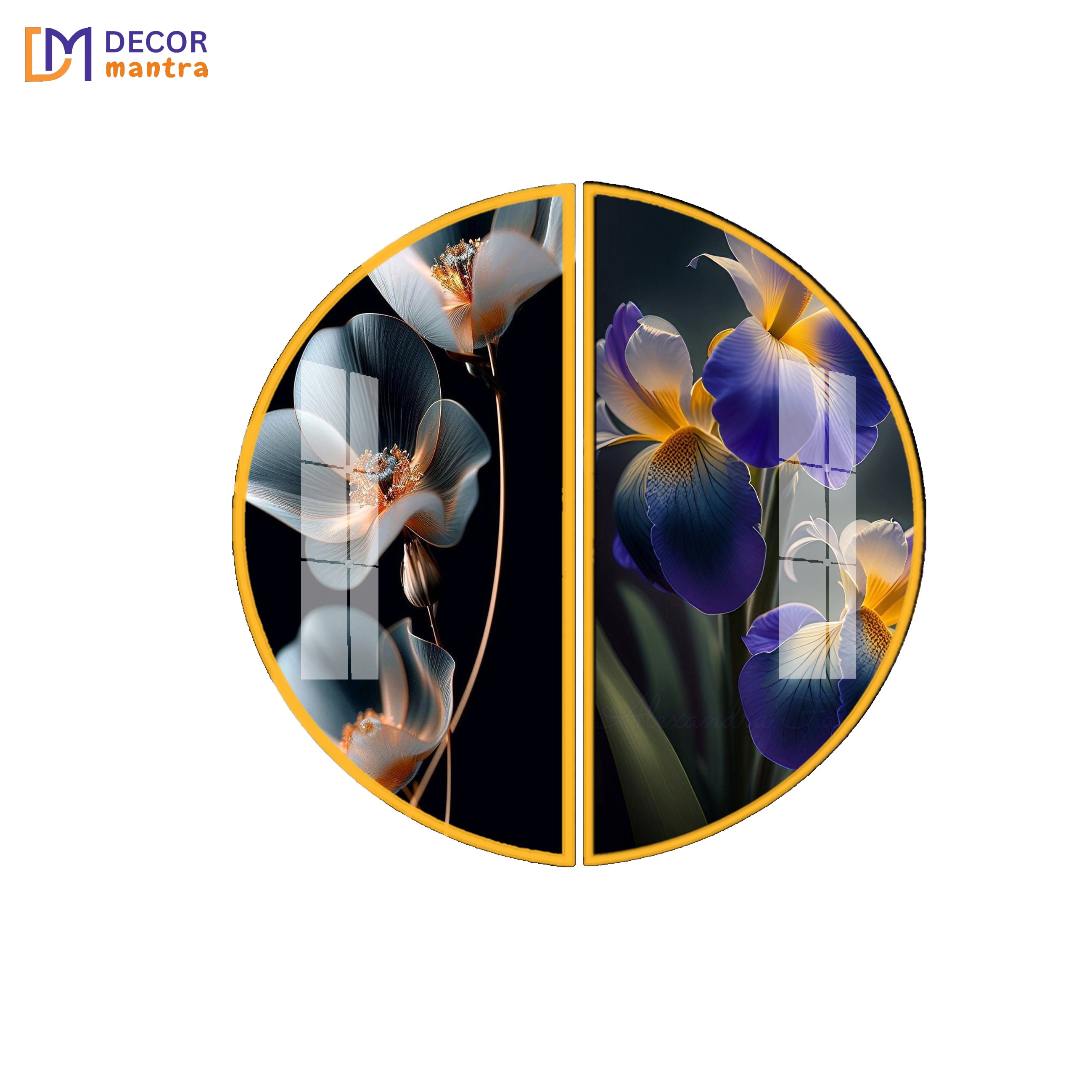 Set of 2 Flower Acrylic Premium Painting