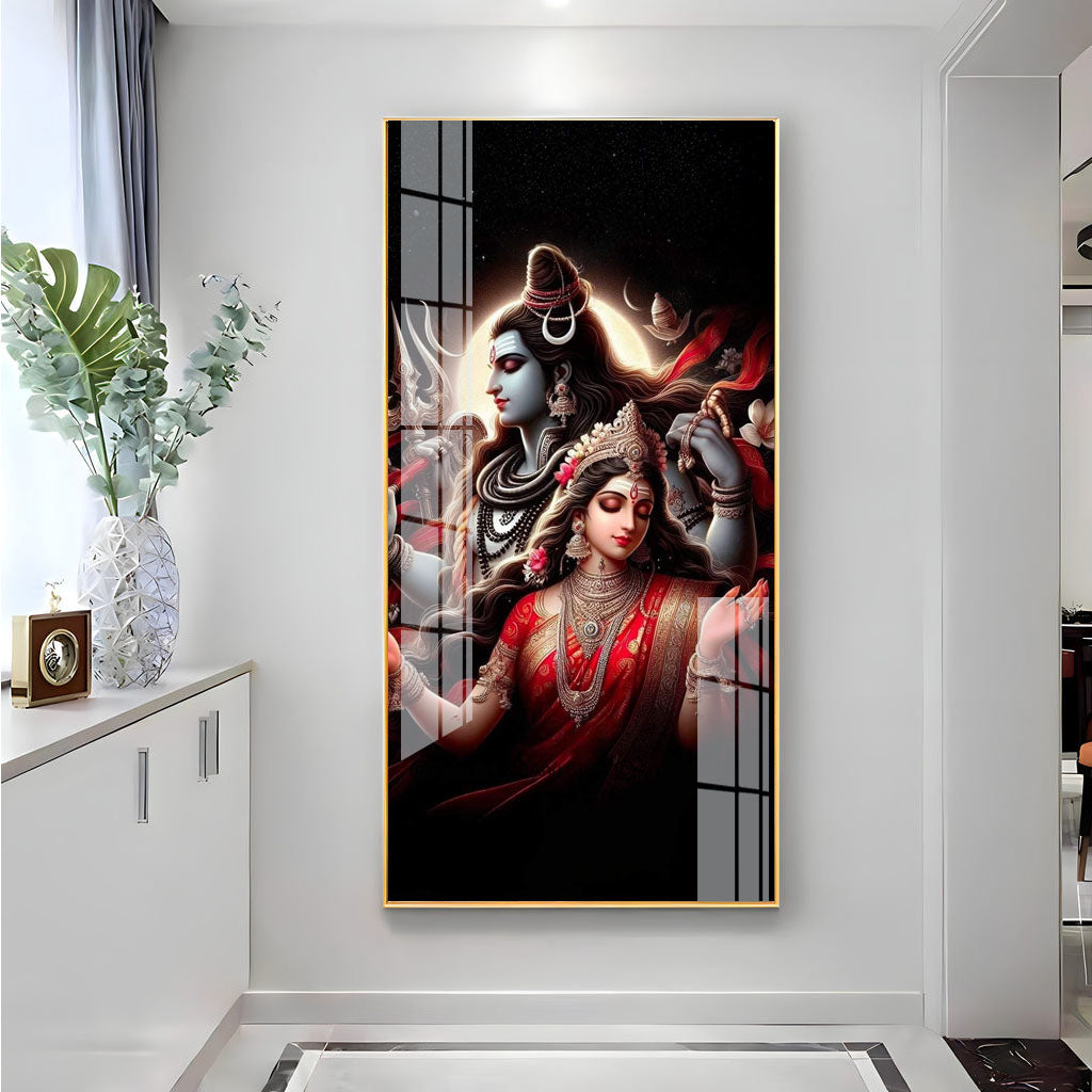 shiv Parivar Vertical Acrylic Premium Wall Deco