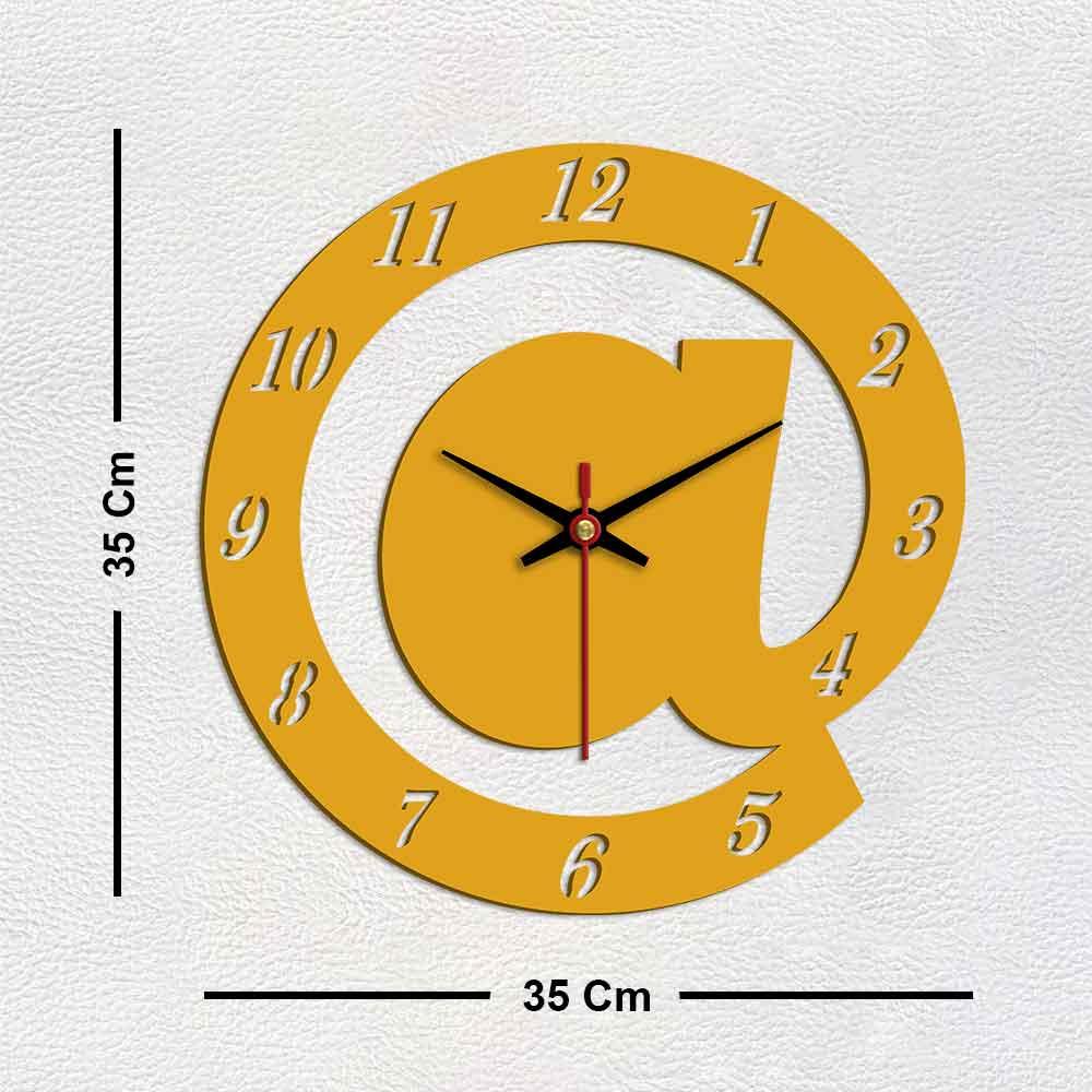 Arroba Logo Designer Wooden Wall Clock - Decor Mantra 