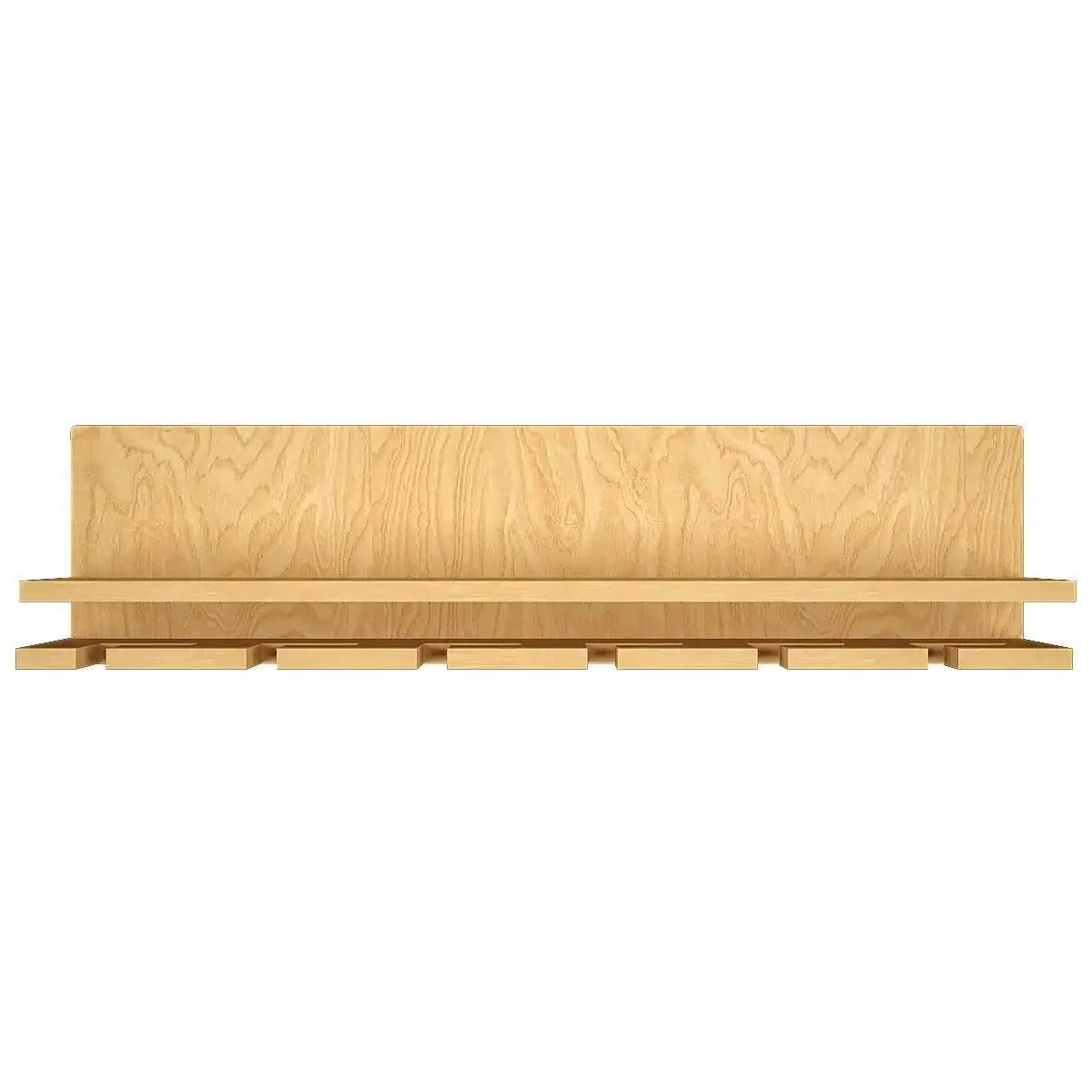 Aesthetic Backlit Look MDF Wooden Mini Bar Shelf in Light Oak Finish - Decor Mantra 
