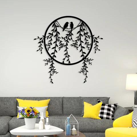 Bird Sitting Metal Wall Art - Decor Mantra 