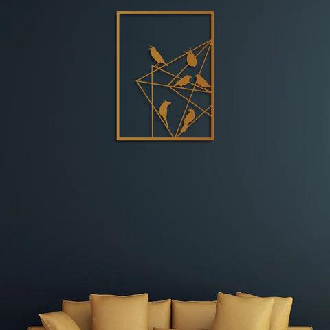 Bird Talking Metal Wall Art - Decor Mantra 