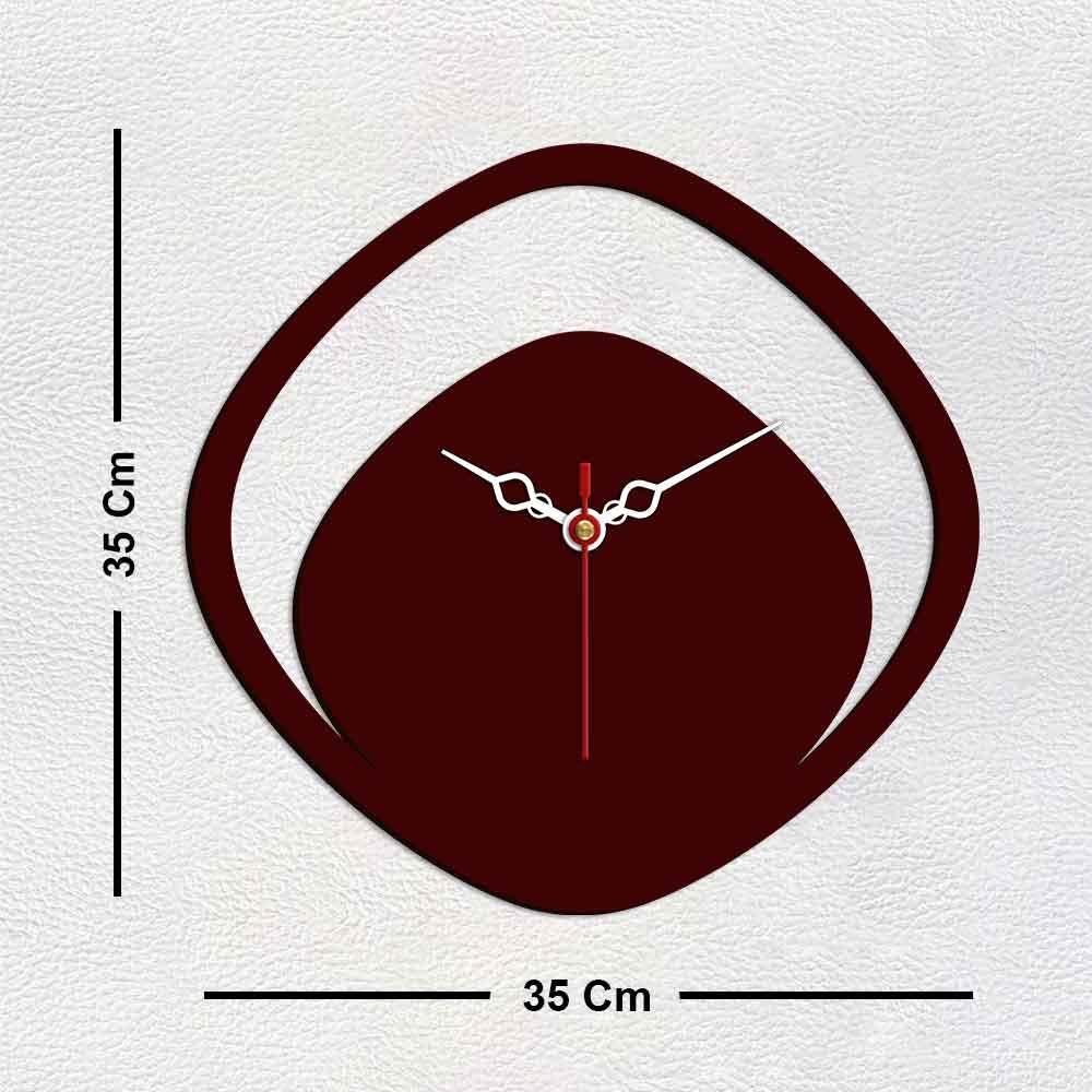 Boomerang Shape Designer Wooden Wall Clock - Decor Mantra 