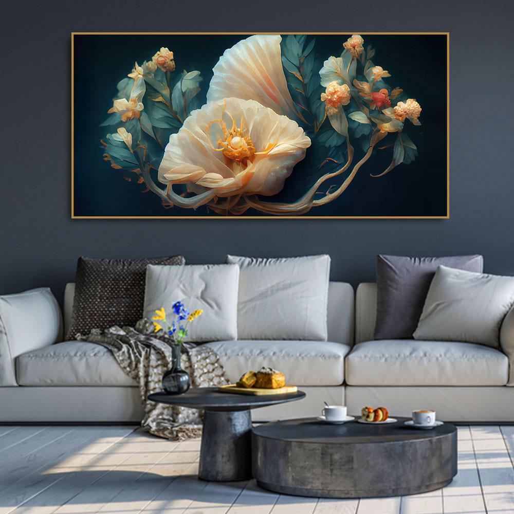 Elegant Floral Flower art Canvas Wall Painting - Decor Mantra 