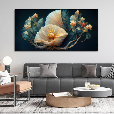 Elegant Floral Flower art Canvas Wall Painting - Decor Mantra 