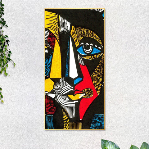 Abstract Faces Floating Canvas Wall Painting - Decor Mantra 