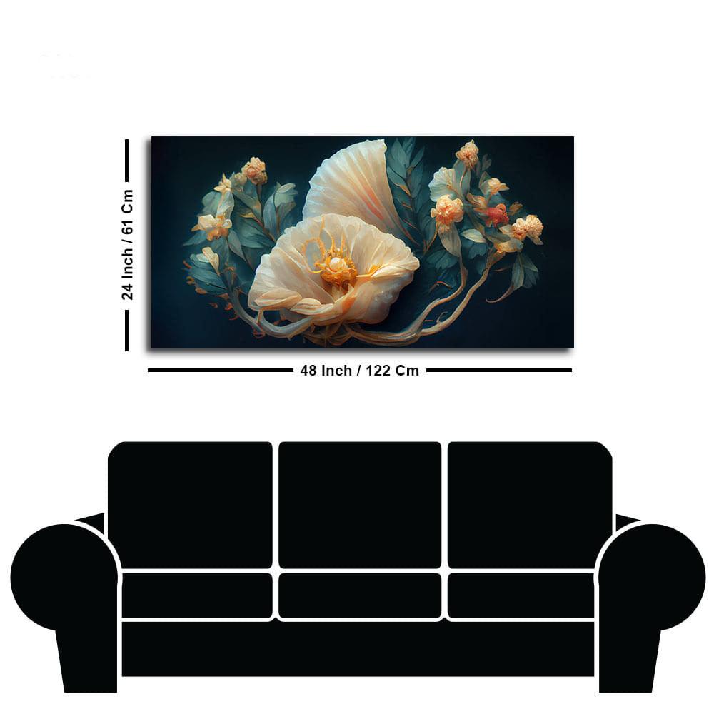 Elegant Floral Flower art Canvas Wall Painting - Decor Mantra 
