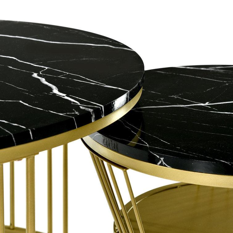 Minimalist Sleek Nesting Coffee Table Set of 2 - Decor Mantra 