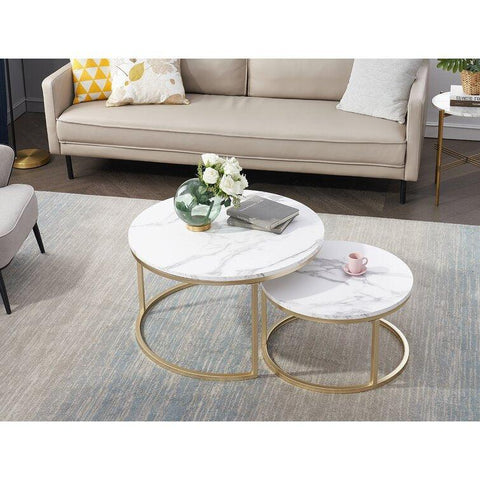 Classic Tethered Metallic Premium Table Set of 2 - Decor Mantra 