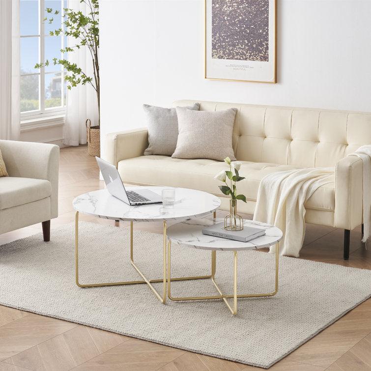 Cross-Legged Coffee Table Set of 2 - Decor Mantra 