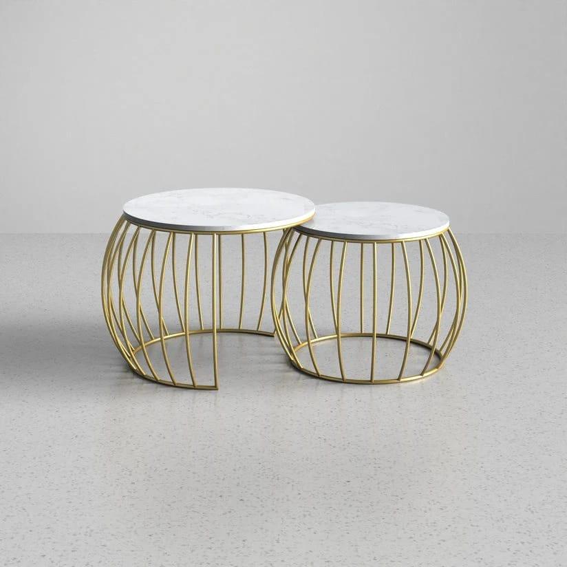 Round End Table Nesting Set OF 2 - Decor Mantra 