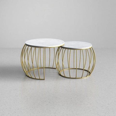 Round End Table Nesting Set OF 2 - Decor Mantra 