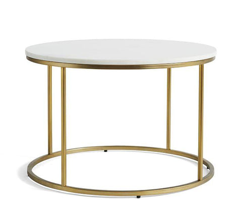 Marble Finish Round Coffee Table - Decor Mantra 