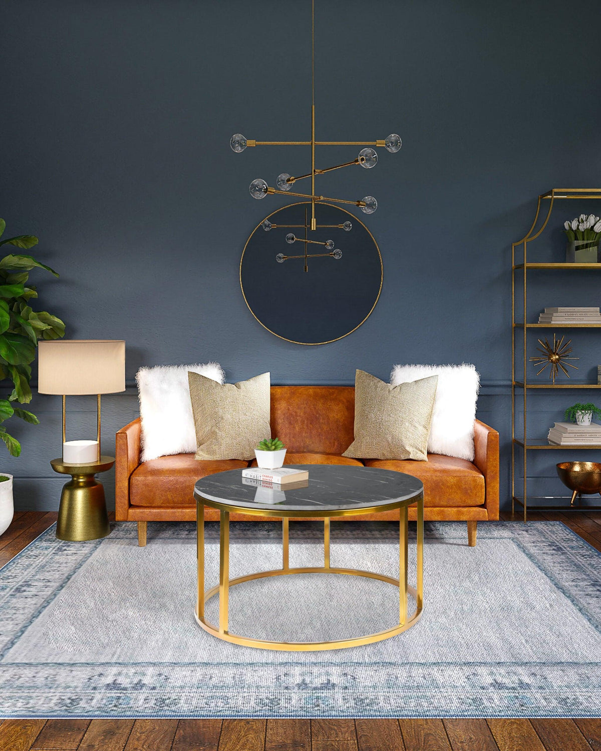 Modern Black and Gold Coffee Table Variant - Decor Mantra 