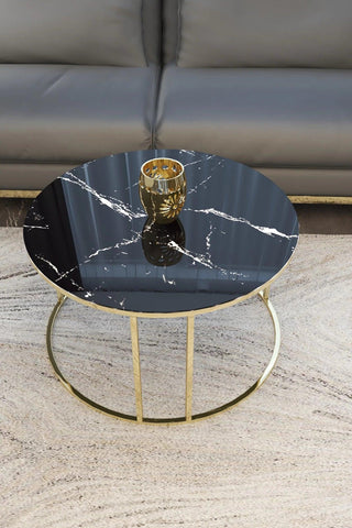 Modern Black and Gold Coffee Table Variant - Decor Mantra 