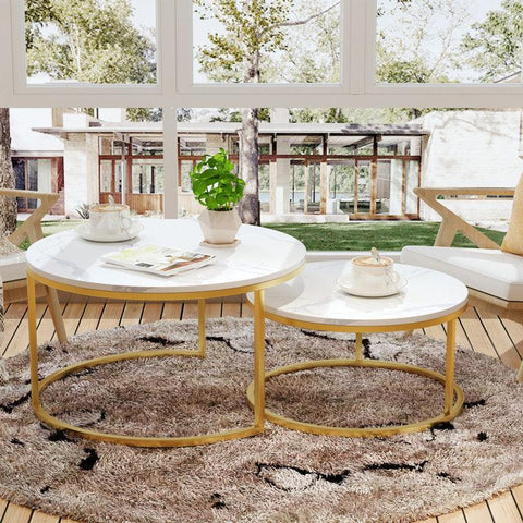Coffee Table with Extendable Nesting Set - Decor Mantra 