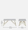 Coffee Table with Elegant Porcelain Top and Matte Gold Finish