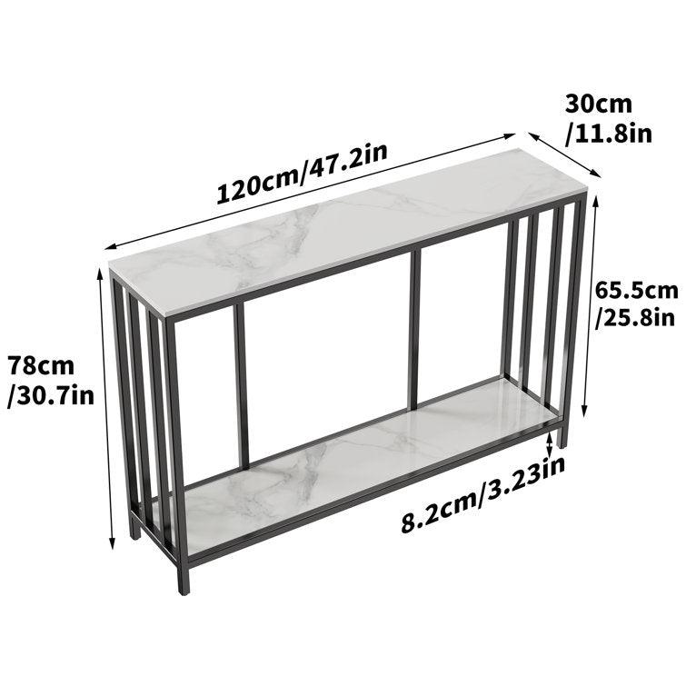 Long and narrow console table perfect for entryways or living room spaces. - Decor Mantra 