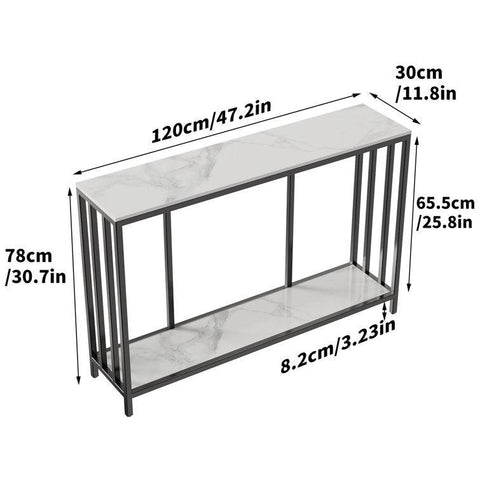 Long and narrow console table perfect for entryways or living room spaces. - Decor Mantra 
