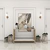 Console Table with Iron Metal Frame