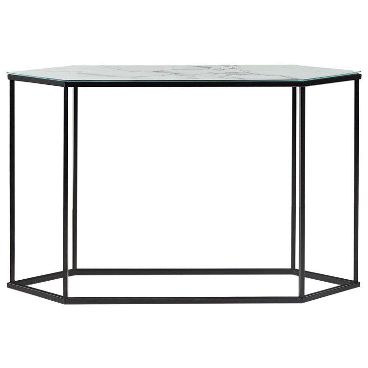 Marble Console Table with Elegant Metal Stand - Decor Mantra 