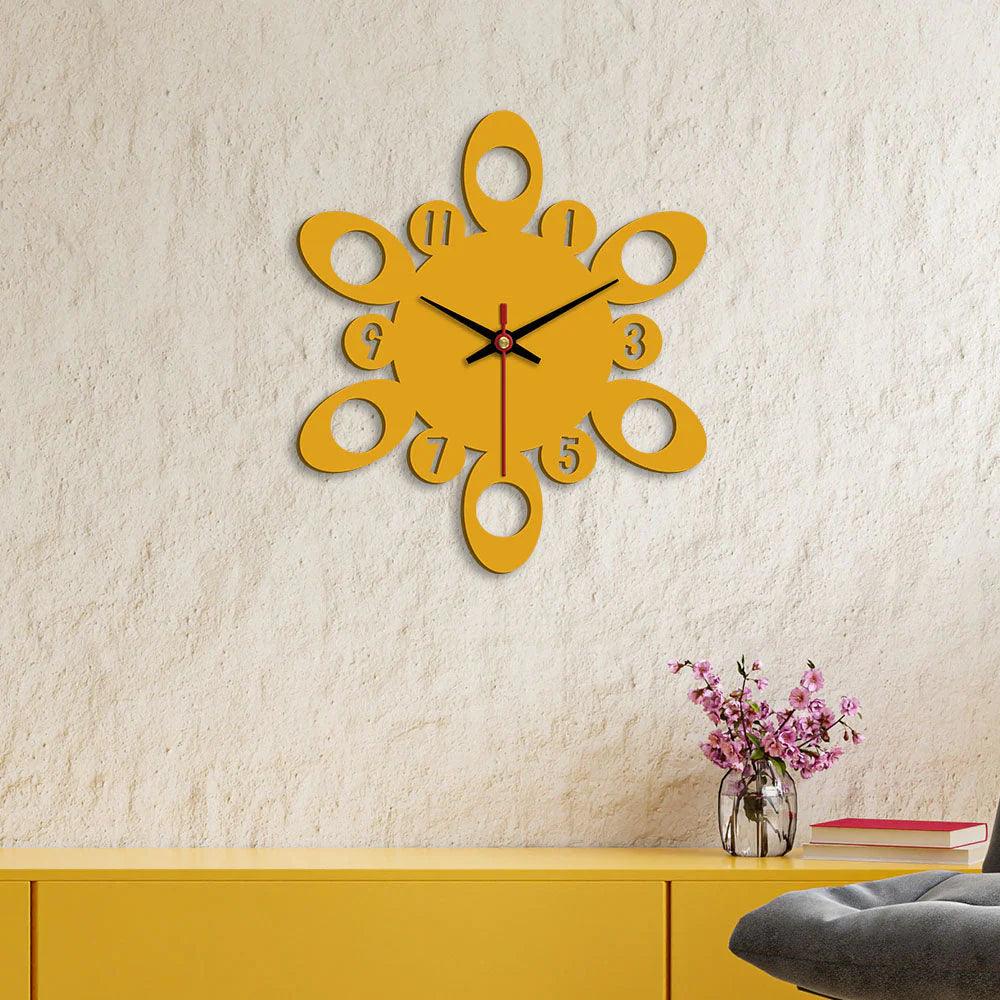 Circular Pattern Designer Wooden Wall Clock - Decor Mantra 