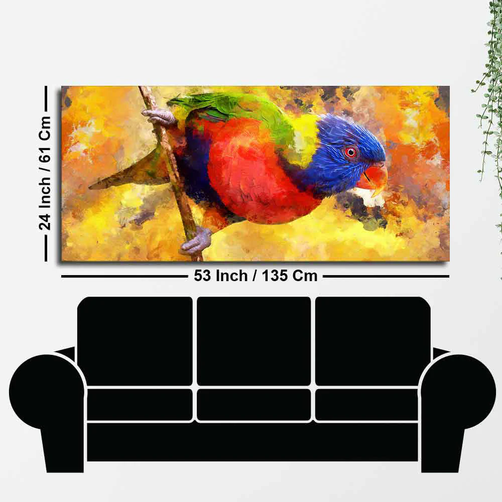 Colorful Parrot Abstract Art Canvas wall Painting