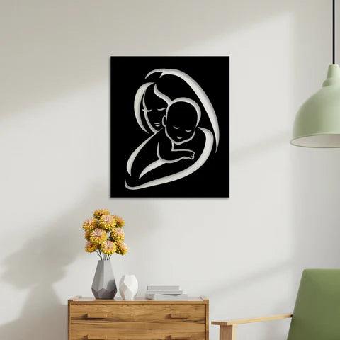 Mother Care Metal Wall Art - Decor Mantra 