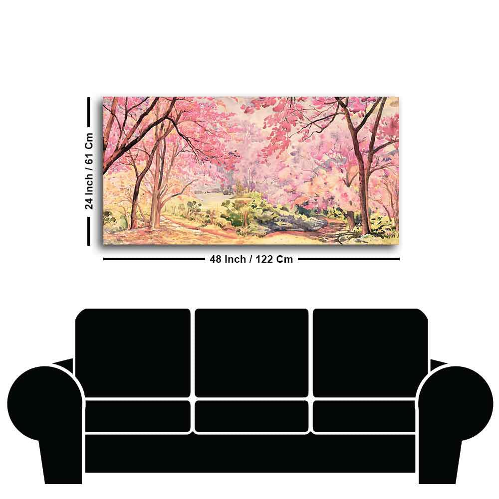 Cherry Blossom Tree Premium Wall Painting - Decor Mantra 