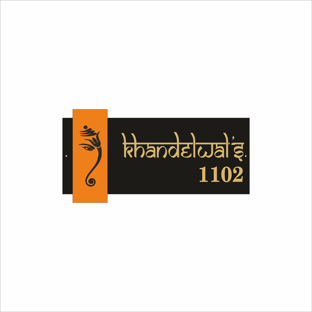 Modern Acrylic Door Nameplate - Sleek Design for Home or Business