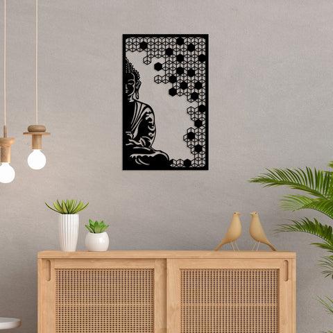 Elegant Buddha Worship Style Metal Wall Art - Decor Mantra 
