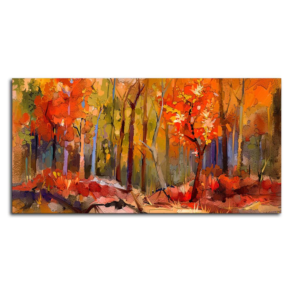 Nature Wall Painting of Colorful Autumn Forest - Decor Mantra 