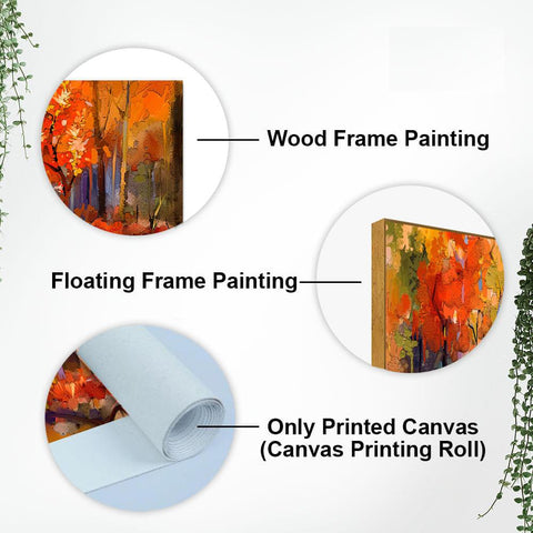 Nature Wall Painting of Colorful Autumn Forest - Decor Mantra 