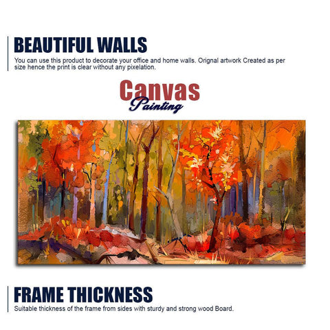 Nature Wall Painting of Colorful Autumn Forest - Decor Mantra 