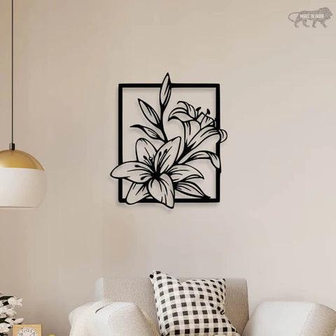 Flower Wall Clip Art Metal - Decor Mantra 