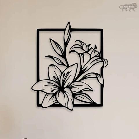 Flower Wall Clip Art Metal - Decor Mantra 