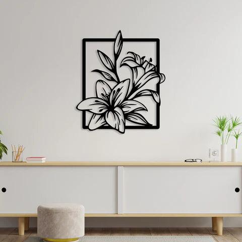 Flower Wall Clip Art Metal - Decor Mantra 