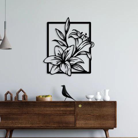 Flower Wall Clip Art Metal - Decor Mantra 