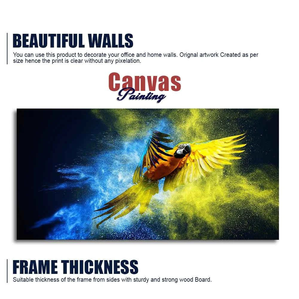 Flying Parrot Premium Canvas Wall Painting