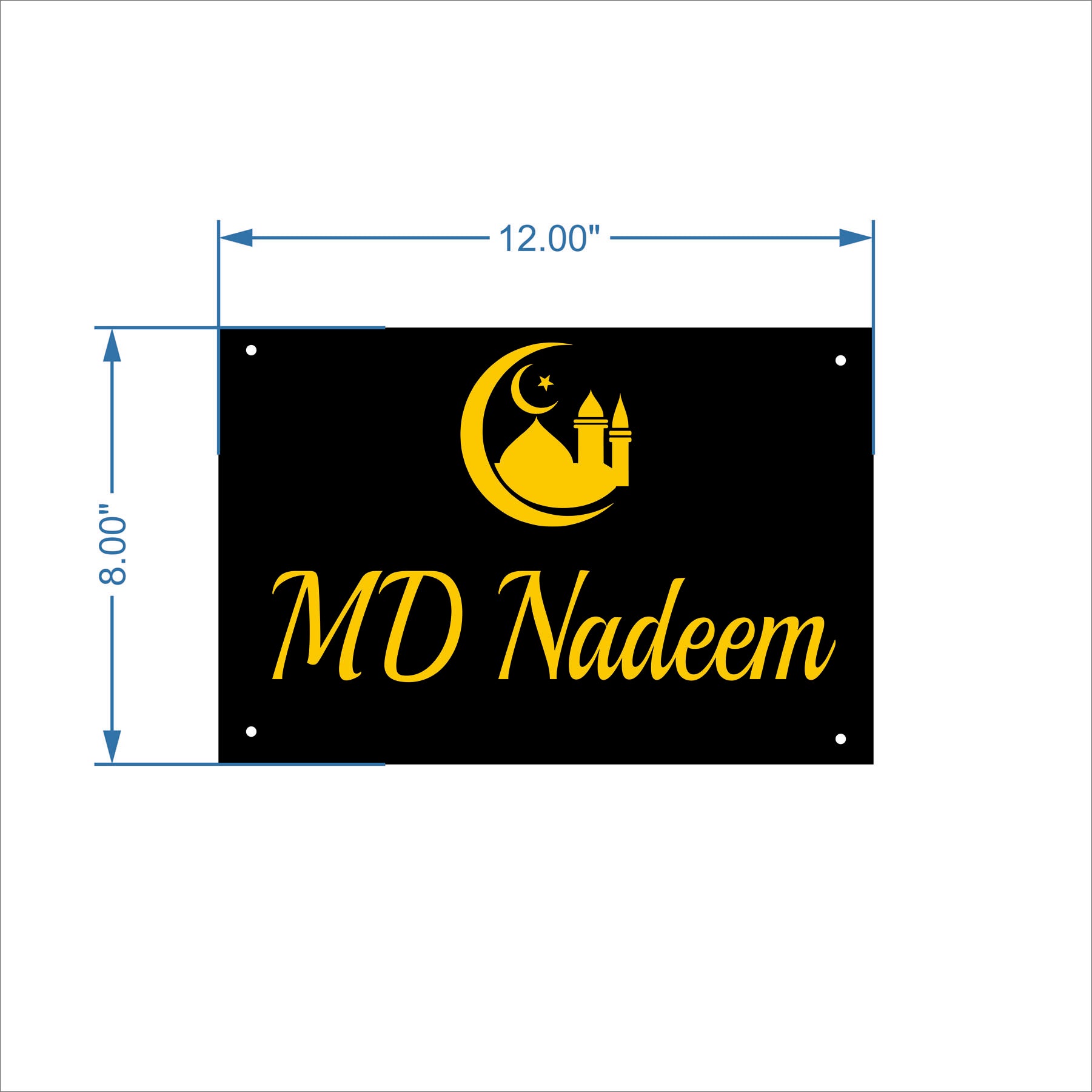 Transparent Acrylic Name Plate for Corporate & Personal Use