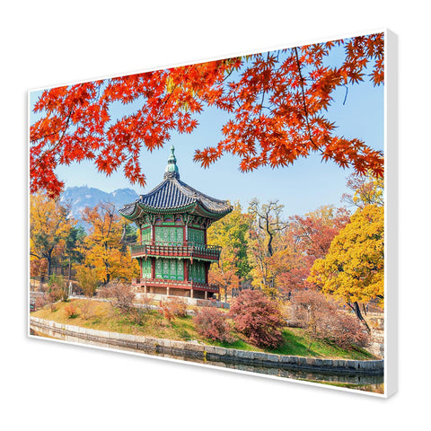 Autumn Season Floating Canvas Wall Painting - Decor Mantra 