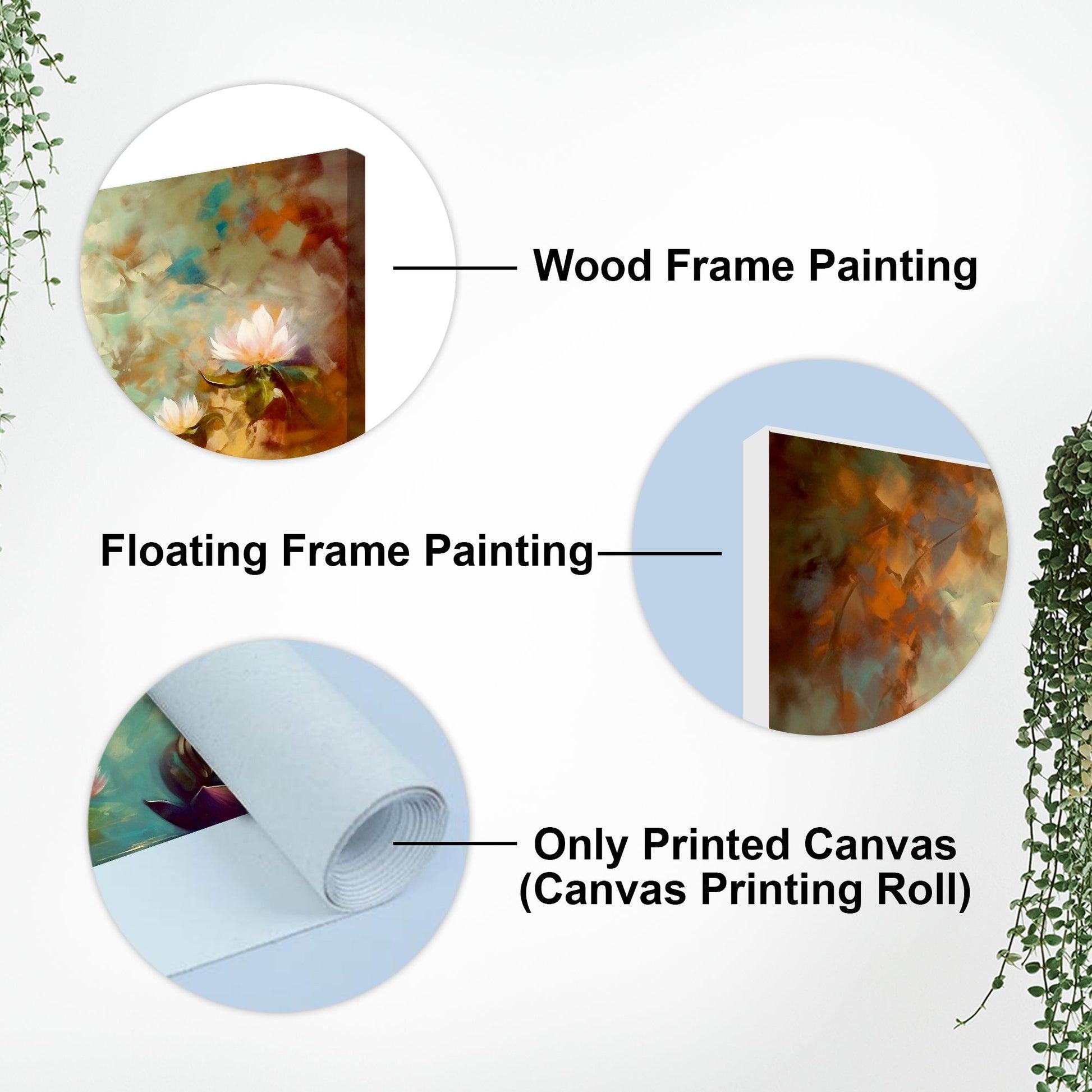 Meditating Gautam Buddha Statue Canvas Wall Painiting - Decor Mantra 