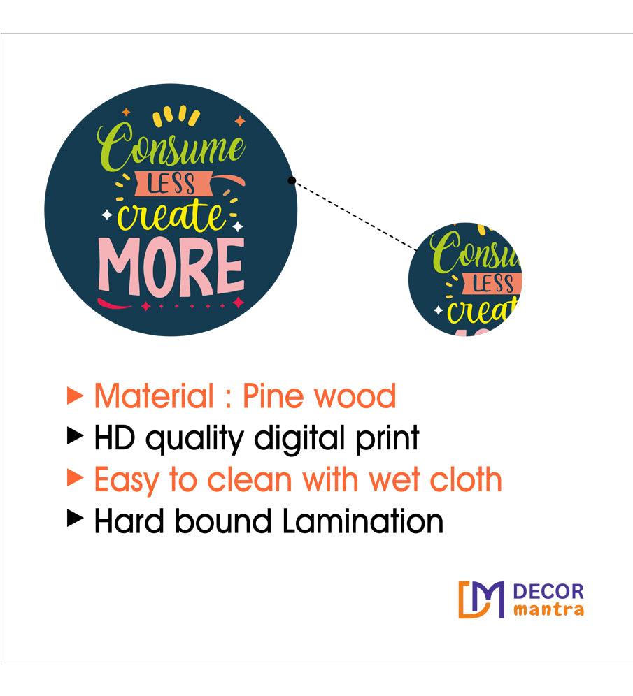 Decorative MDF Wooden Wall Hanging Decoration Item for Home | Office | Gifts | Modern Artworks Art Items | Livingroom, Bedroom | Quotes Decor (WPS_148N) Pack of 11 Pieces - Decor Mantra 