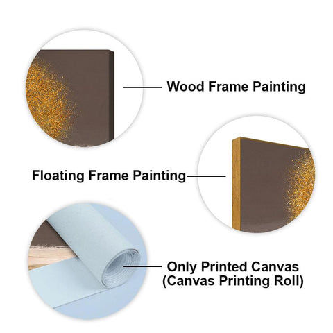 Golden Tree with Elements of gold textures Wall Painting - Decor Mantra 