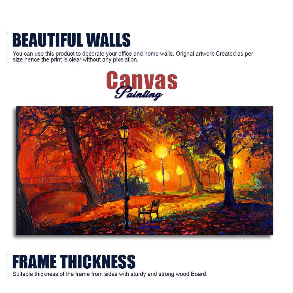 Abstract Art scenery of Park Wall Painting - Decor Mantra 